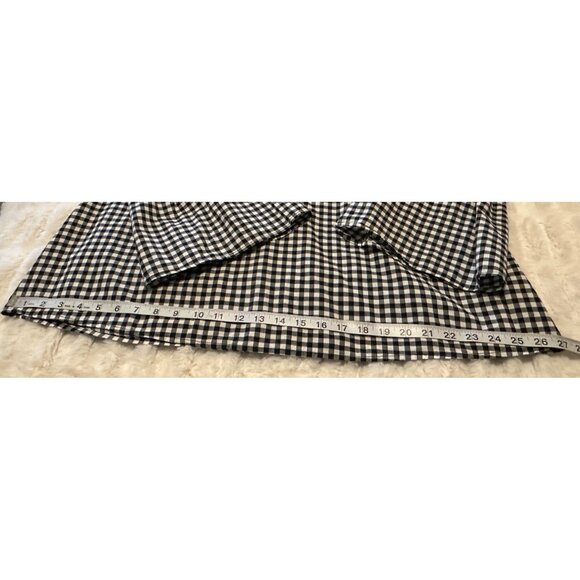 Ava & Viv Gingham V-neck Blouse w/Sleeve Ties Cotton Blend Women's Plus Size 1X - Picture 9 of 16